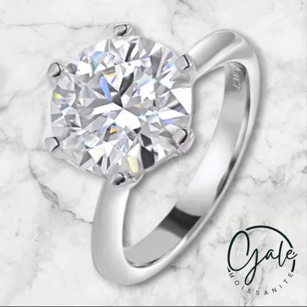 Certified 10 CT Moissanite  Diamond Ring with Lighted Box - Picture 8 of 15